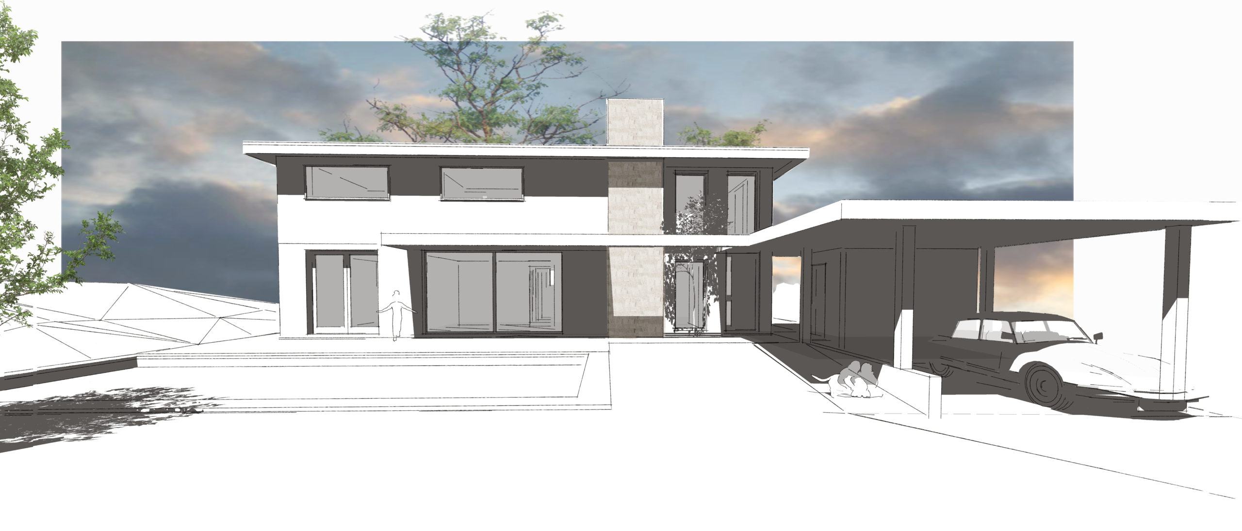Villa L2, avant